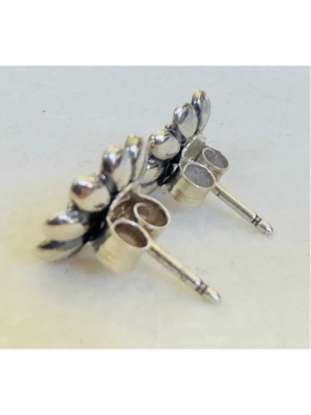 Pandora Sterling Silver & 14k Gold "Oopsie daisy" Earrings - Picture 4 of 5